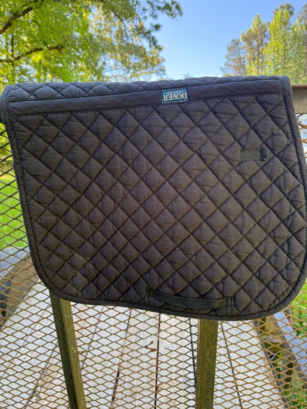 Dover Saddlery Black Quilted English Saddle Pad for PONY